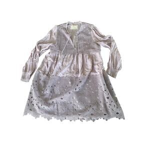 Anthropologie Lace Lavender Oversized Tunic Dress Large